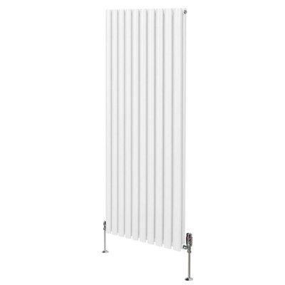 B&Q -  Oval Column Radiator & Valves1600mm X 600mmWhite