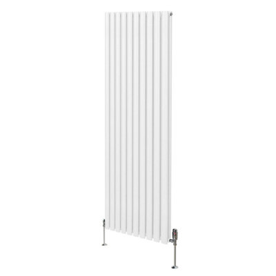 MonsterShop Oval Column Radiator & Valves1800mm X 600mmWhite from B&Q