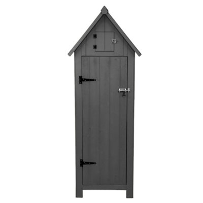 MonsterShop Wooden Garden Storage Shed - Grey