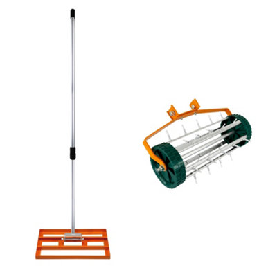T-Mech Orange Lawn Leveller And Aerator In 50Cm