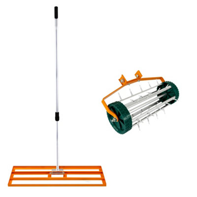 T-Mech 100Cm Lawn Leveller And Aerator In Orange from B&Q