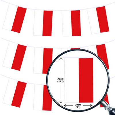 I Love Fancy Dress Poland Flag BuntingPack Of 12 from B&Q