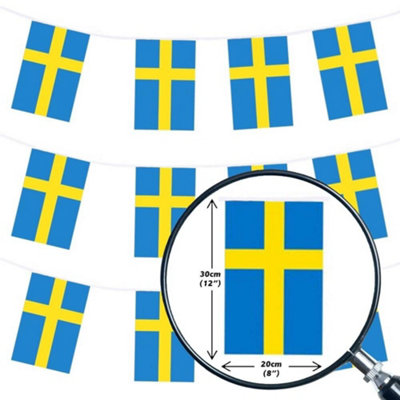 I Love Fancy Dress Sweden Flag BuntingPack Of 12 from B&Q