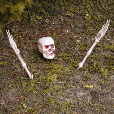 I Love Fancy Dress 3 Piece Groundbreaking Skeleton Halloween Decoration from B&Q