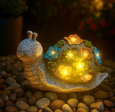 ILFD Group Ltd Solar Snail Garden Ornament 23Cm / 9"Pack Of 2 from B&Q