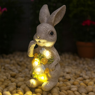 ILFD Group Ltd Solar Bunny Garden Ornament 24Cm / 9.5"Pack Of 6 from B&Q