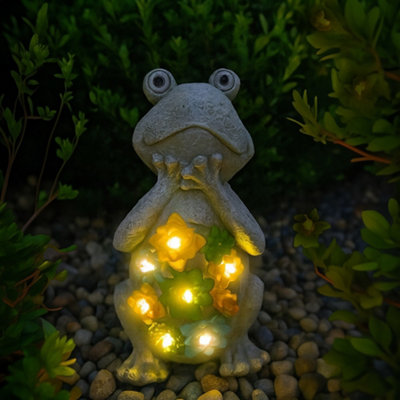 ILFD Group Ltd Solar Frog Garden Ornament 24Cm / 9.5"Pack Of 12 from B&Q