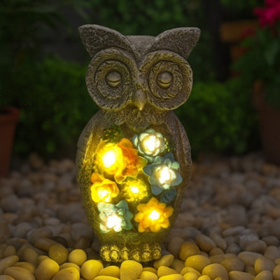 ILFD Group Ltd Solar Owl Garden Ornament 23Cm / 9"Pack Of 6 from B&Q