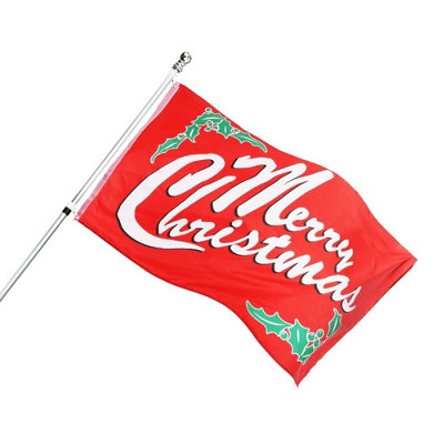 I Love Fancy Dress Large 5Ft X 3Ft Merry Christmas Flag from B&Q