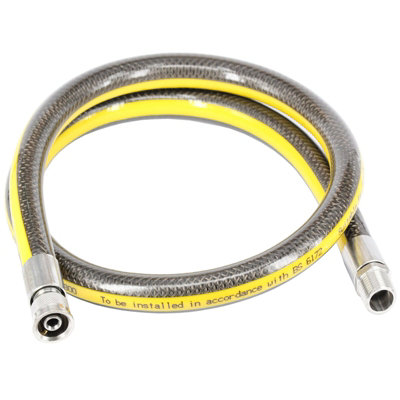 Spares2Go Gas Supply Hose Oven Cooker Universal Micropoint Bayonet Pipe 4Ft X 1/2" from B&Q