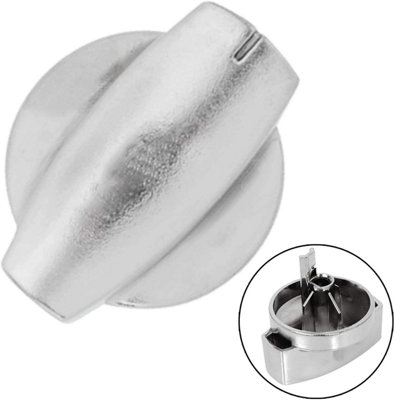 Spares2Go Chrome Silver Switch Knob For Belling Hob Hotplate Countryrange 44444 44445 1000Df 1000G from B&Q