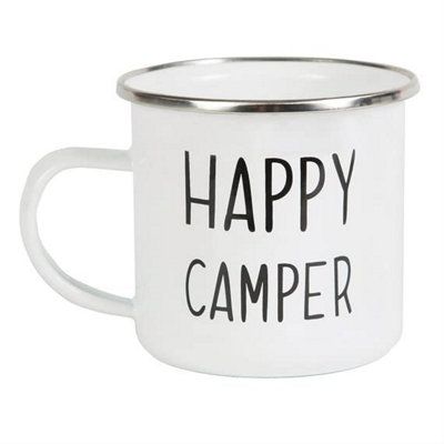 Sass & Belle Happy Camper Enamel Mug from B&Q