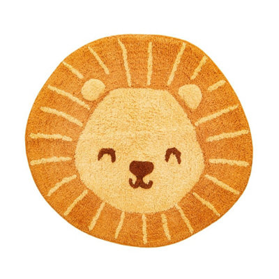 Sass & Belle Cute Lion Head Children's Rug MatBrown from B&Q