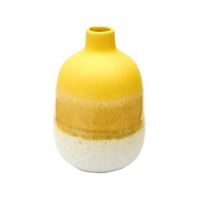 Sass & Belle Mojave Glaze Yellow Vase from B&Q