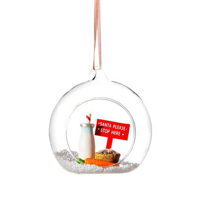 Sass & Belle Santa Please Stop Here Figurine Bauble from B&Q