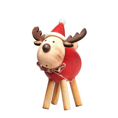 Sass & Belle Rudi Reindeer With Red Tummy Standing Decoration from B&Q