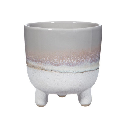 Sass & Belle Mojave Glaze Grey Large Planter On Legs from B&Q