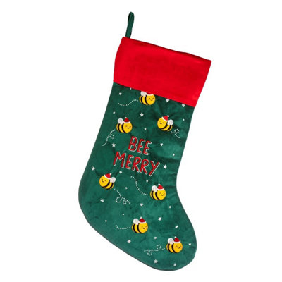 Sass & Belle Children's Bee Merry Stocking from B&Q