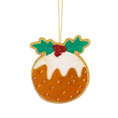 Sass & Belle Christmas Pudding Zari Decoration from B&Q