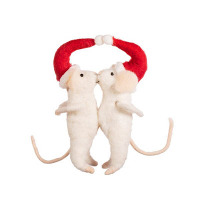 Sass & Belle Kissing Mice Felt Decoration from B&Q
