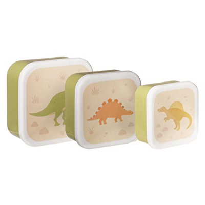 Sass & Belle Desert Dino Lunch BoxesSet Of 3 from B&Q
