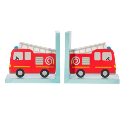 Sass & Belle Red Fire Engine Bookends