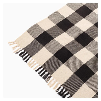 B&Q -  Checkboard Picnic ThrowBlack