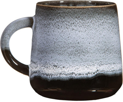 B&Q -  Dusk Mojave Glaze Mug Midnight Stoneware Coffee Mug With Reactive Glaze Ombre Finish Ceramic Tea Cup Gift Idea