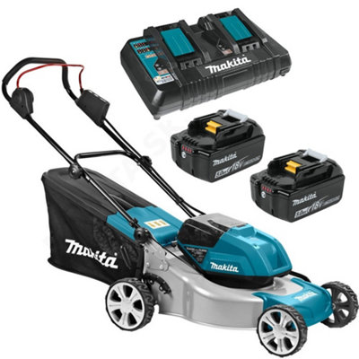 B&Q -  Dlm460Z Twin 18V / 36V Lxt Cordless Brushless Lawn Mower 460mm2 X 5Ah