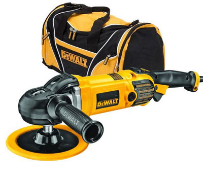 Dewalt Dwp849X 250W Premium 150mm 180mm Variable Speed Polisher 240V + Carry Bag from B&Q
