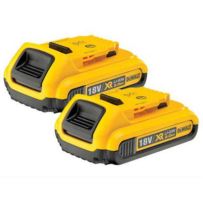 Dewalt Dcb183 Xr 18V Lithium Ion Battery Twin Pack Li-Ion 2.0Ah Dewdcb183 from B&Q