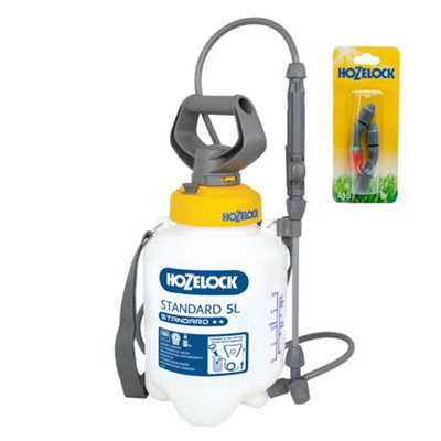 Hozelock 4230 Pressure Sprayer Standard 5 Litre 4505 + 4103 Spray Nozzle Set from B&Q