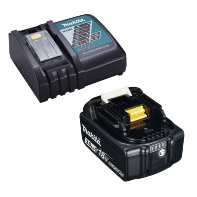 Genuine Makita 18V 3.0Ah Lxt Lithium Battery Bl1830 + Dc18Rc Fast Charger By Buyaparcel from B&Q
