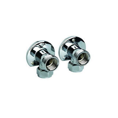 Buyaparcel Chrome Thermostatic Wall Elbow Mounts For Exposed Bar Mixer Showers 1 Pair from B&Q