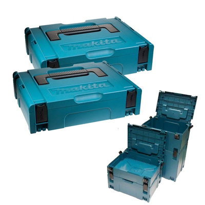Makita Makpac Pack Of 2 X Stacking Connector Tool Cases Type 1 396 X 296 X 105 from B&Q
