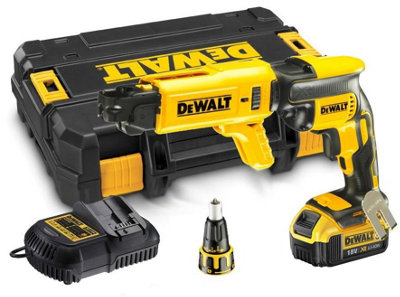 Dewalt Dcf620M1K 18V Xr Li-Ion Brushless Collated Drywall Screwgun Autofeed from B&Q