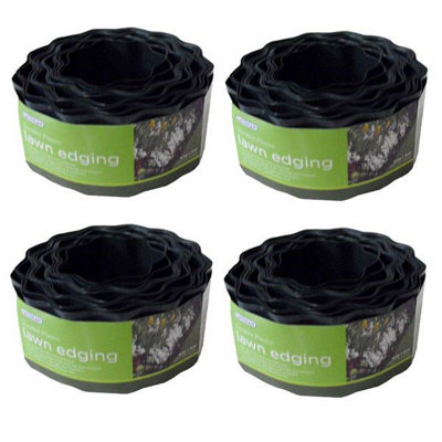 4 X Smart Garden 10Cm X 10M Plastic Garden Lawn Path Border Edging Roll 7020011 from B&Q