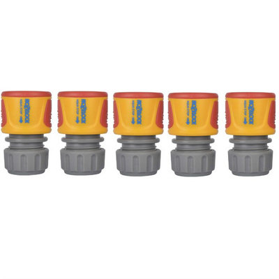 5 X Hozelock 2185 2075 Waterstop Aquastop Connector 1/2In 13mm Hose Pipe from B&Q