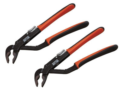 X2 Bahco Ergo 8224 250mm 10" Slip Joint Waterpump Pipe Nut Plier 45mm Capacity from B&Q