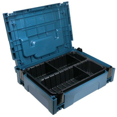 Makita Makpac 1 Organiser 2 Compartments 6 Dividers Stackable Tool Case Toolbox from B&Q