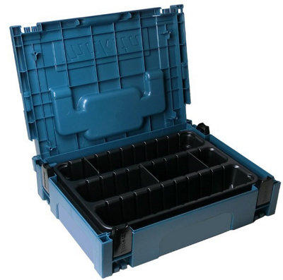 Makita Makpac 1 Organiser 3 Compartments 9 Dividers Stackable Tool Case Toolbox from B&Q