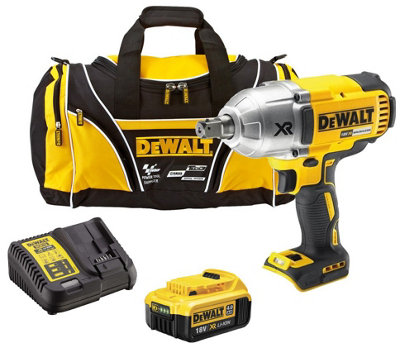 Dewalt Dcf899M1 Xr 18V High Torque Impact Wrench 1/2" 1X 4.0Ah Batt Charger Bag from B&Q