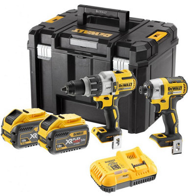 Dewalt Dck276X2T 18V Xr Brushless PackDcd996 Combi Dcf887 Impact Driver 9.0Ah from B&Q