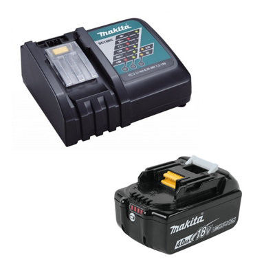 Genuine Makita 18V 4.0Ah Lxt Lithium Battery Bl1840 + Dc18Rc Fast Charger from B&Q