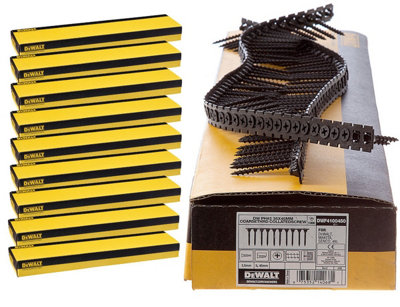Dewalt 55mm X 3.5mm Fine Thread Collated Screws X 10,000 Fits Dcf620 Makita Fein from B&Q