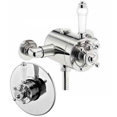 Buyaparcel Thermostatic Traditional Concealed / Exposed Shower Mixer Valve135mm To 160mm from B&Q
