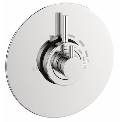 Buyaparcel Concealed Modern Concentric Thermostatic Shower Mixer Valve Chrome1 Outlet from B&Q