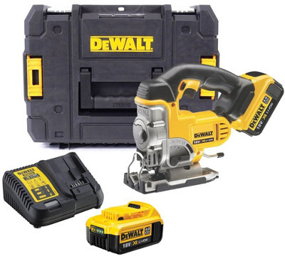 Dewalt Dcs331M2 18V Xr Cordless Jigsaw + 2 X 4.0Ah Battery Charger + Tstak from B&Q