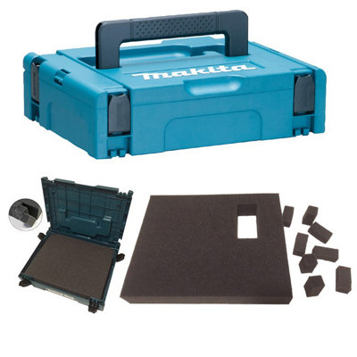 Makita Makpac Stacking Connector Tool Case Systainer Type 1 + Foam Insert from B&Q