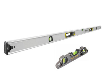 Stanley Sta043672 Fatmax Box Beam Spirit Level 180Cm + Torpedo 0-43-624 0-43-609